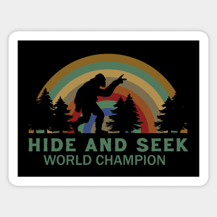 Retro Bigfoot Hide & Seek World Champion Sticker